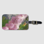 Étiquette de bagage à fleurs d'Astilbe rose pour j (Devant Horizontal)