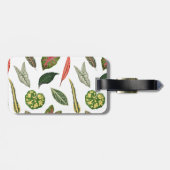 Étiquette de bagage à impression de feuille de pla (Dos horizontal)