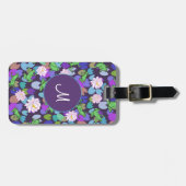 Étiquette de bagage à monogramme personnalisé Gren (Devant horizontal)