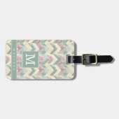 Étiquette de bagage à motif Chevron usé (Devant horizontal)