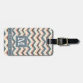 Étiquette de bagage à motif Chevron usé (Devant horizontal)
