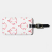 Étiquette de bagage à motif de ballon moderne (Devant horizontal)