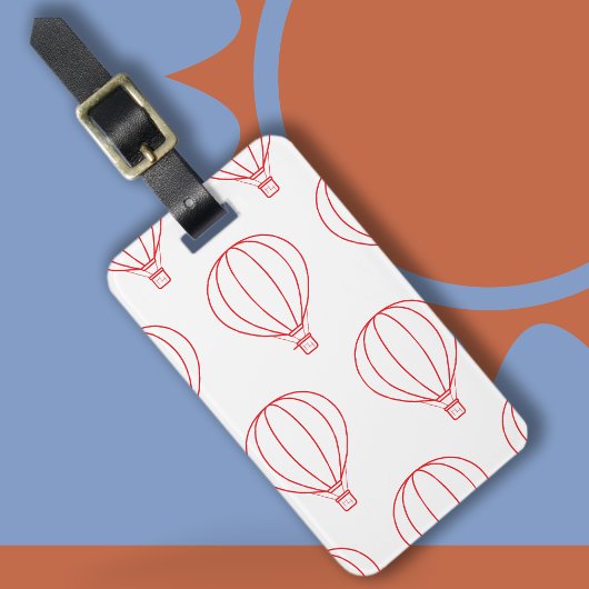 Étiquette de bagage à motif de ballon moderne