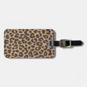 Étiquette de bagage à motif léopard (Devant horizontal)