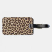 Étiquette de bagage à motif léopard (Dos horizontal)