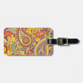 étiquette de bagage à motif paisley (Devant horizontal)