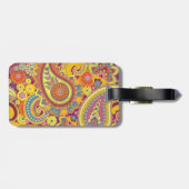 étiquette de bagage à motif paisley (Dos horizontal)
