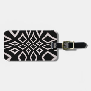 Étiquette de bagage à motif zèbre