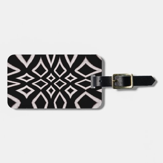 Étiquette de bagage à motif zèbre (Devant horizontal)
