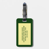 Étiquette de bagage à remuer (Dos Vertical)