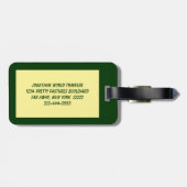 Étiquette de bagage à remuer (Dos horizontal)