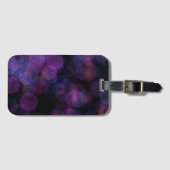 Étiquette de bagage abstraite violet foncé à effet (Devant Horizontal)