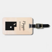 Étiquette de bagage carte de l'Utah, Bienvenue à l (Devant horizontal)