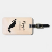 Étiquette de bagage carte du Mexique, Bienvenue à (Devant horizontal)