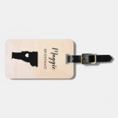 Étiquette de bagage carte du Vermont, Bienvenue à (Devant horizontal)