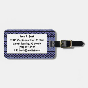 Étiquette de bagage de canalisation à chenille