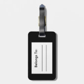 Étiquette de bagage de drogué de rouge à lèvres (Dos Vertical)