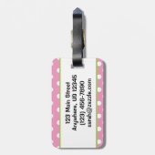 Étiquette de bagage de sac à main de bourse de (Dos Vertical)