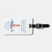 Étiquette de bagage en acrylique pour mariage à Ca (Devant horizontal)