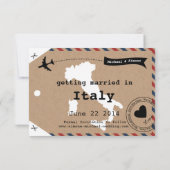 Étiquette de bagage Italie - Save the Date avec ca (Dos)