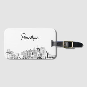 Étiquette de bagage personnalisée pour mariage à L