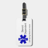 Étiquette de bagage : Personne à charge stéroïde (Devant Vertical)