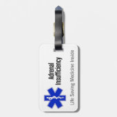 Étiquette de bagage : Personne à charge stéroïde (Dos Vertical)