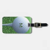 Étiquette de bagage pour sacs de golf à monogramme (Devant horizontal)