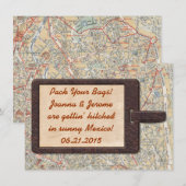 Étiquette de bagage Save The Date (Devant / Derrière)