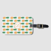 Étiquette de bagage tropicale à l'ananas (Devant Horizontal)