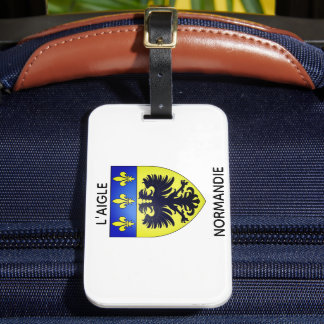 Etiquette de bagages blason de L'Aigle Normandie Bagagelabel