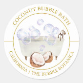 Étiquette de bain de bulle de coco (Devant)