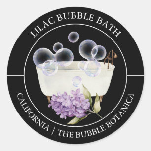 Étiquette de bain de bulle Lilac