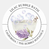 Étiquette de bain de bulle Lilac (Devant)