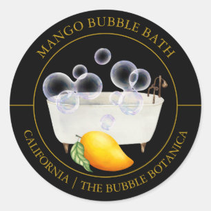 Étiquette de bain de bulle Mango