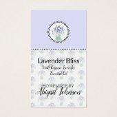 Étiquette de bain et corps fait maison Lavande | É (Devant)