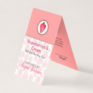 Étiquette de bain et corps maison à la fraise   Ét