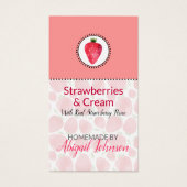 Étiquette de bain et corps maison Fraise | Étiquet (Devant)