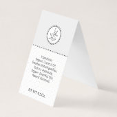 Étiquette de bain et de corps faits maison noir et (Back)