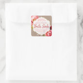 Étiquette de bain floral Kraft personnalisable (Sac)
