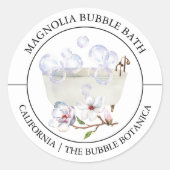 Étiquette de bain Magnolia Bubble (Devant)