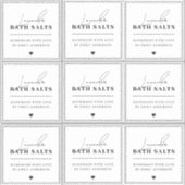 Étiquette de bain moderne maison Salt imperméable (Devant)