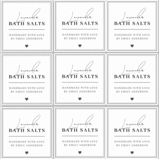 Étiquette de bain moderne maison Salt imperméable (Devant)