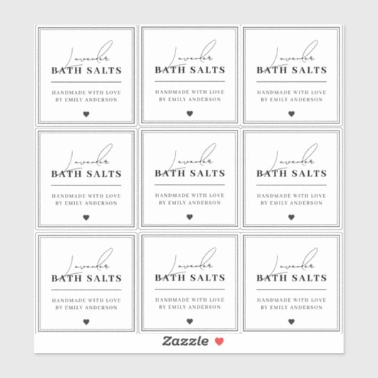 Étiquette de bain moderne maison Salt imperméable (Feuille)