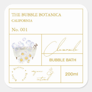 Étiquette de bain moussant à la camomille Apotheca