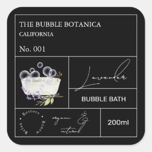 Étiquette de bain moussant à la lavande pour apoth