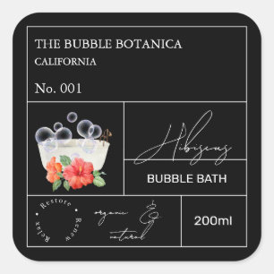 Étiquette de bain moussant à l'hibiscus de l'apoth