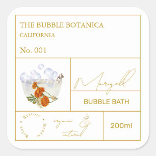 Étiquette de bain moussant Apothecary Marigold
