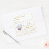Étiquette de bain moussant lilas apothicaire (Enveloppe)