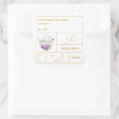 Étiquette de bain moussant lilas apothicaire (Sac)